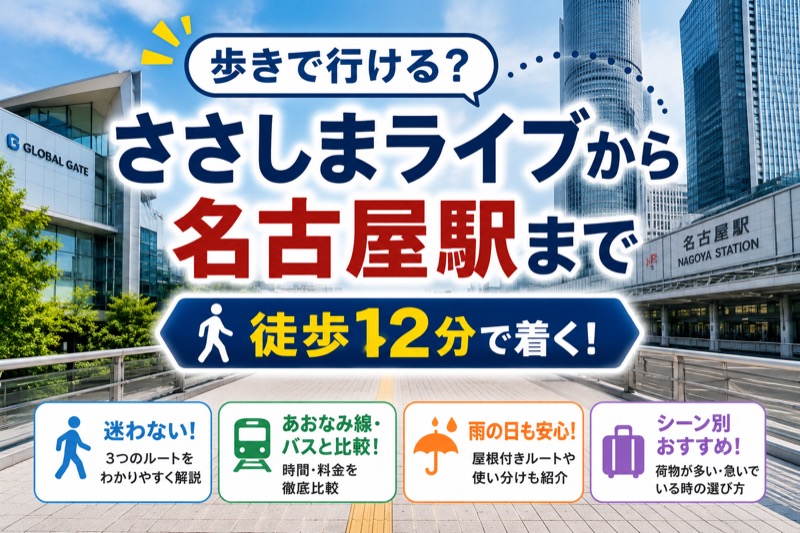 ささしまライブから名古屋駅まで