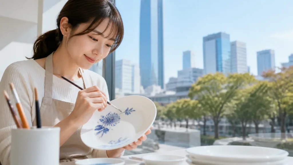 ノリタケの森 絵付け体験ガイド｜予約不要2,300円から描ける名古屋駅5分の本格ボーンチャイナのアイキャッチ画像