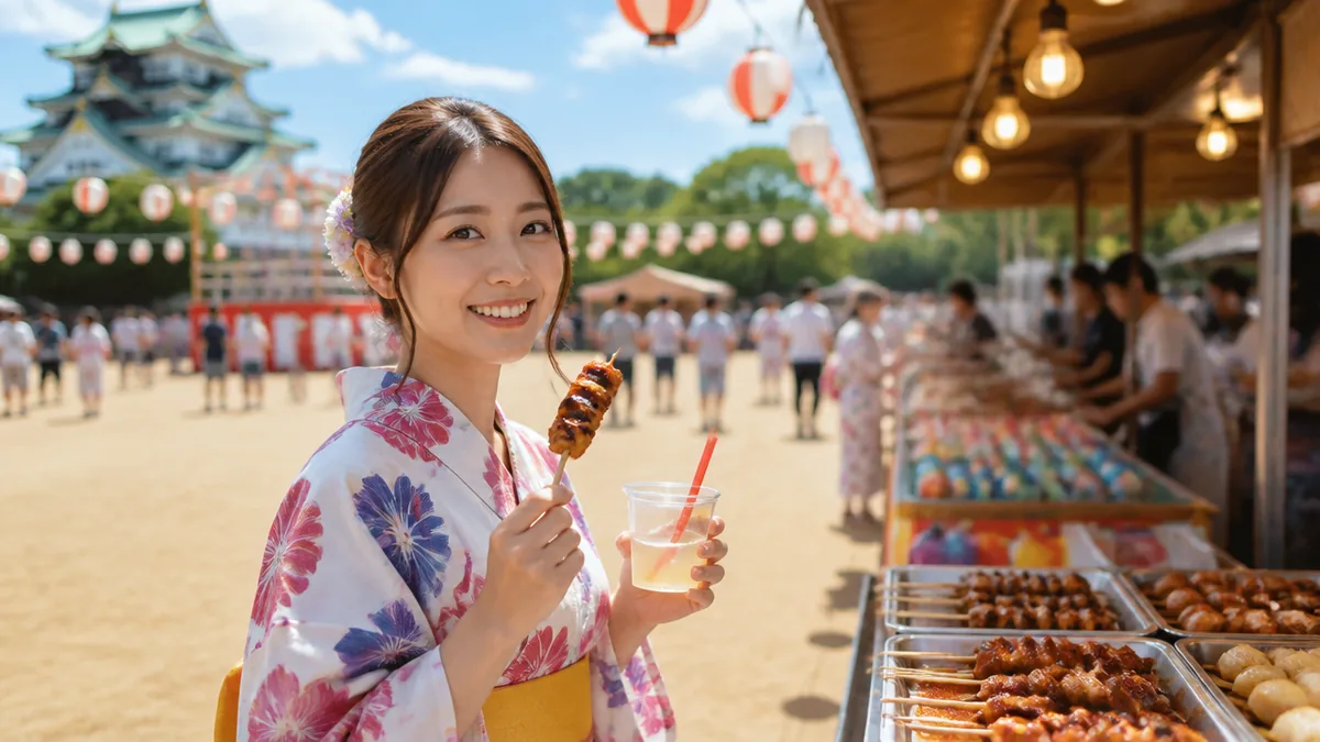 鯱食堂の屋台グルメと鯱広場の縁日遊び|食べて遊んで名古屋の夏を満喫の解説画像