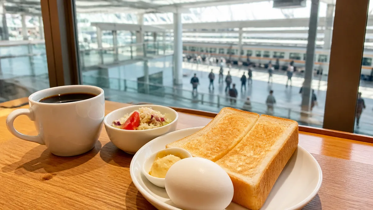 名古屋駅構内・徒歩1分で行ける駅直結モーニングの解説画像