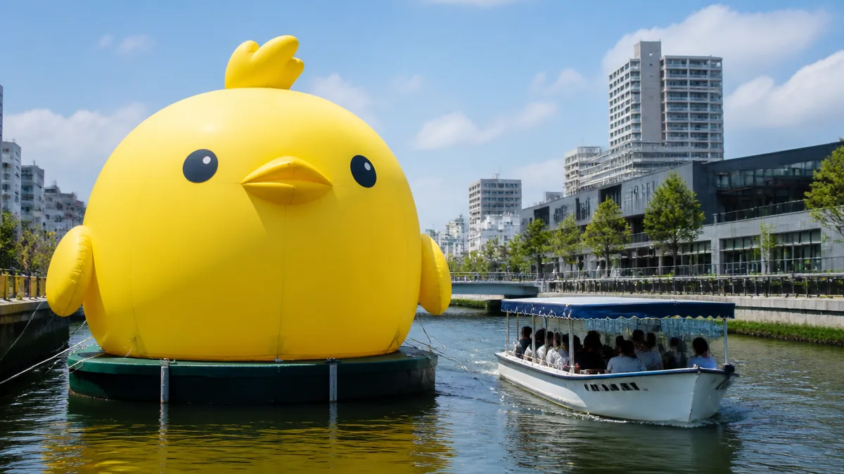 7mのぴよりんバルーン＆運河クルーズ｜開業イベントが盛りだくさんの解説画像