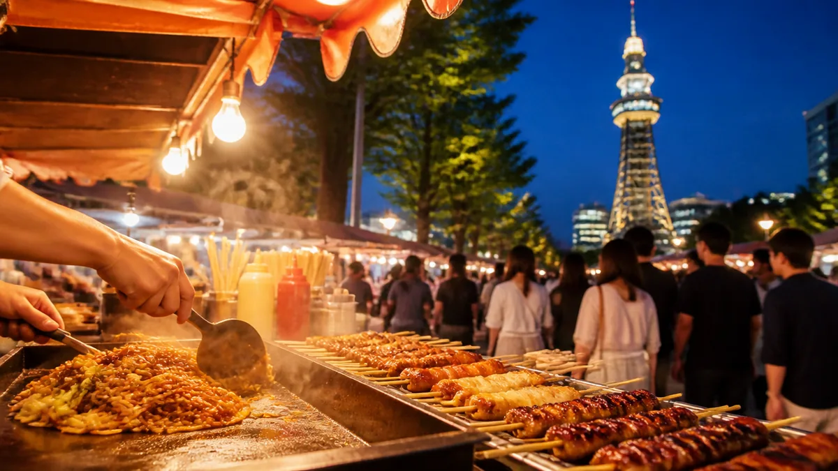 屋台と歩行者天国が主役｜港の夜店で味わう名古屋めしの解説画像