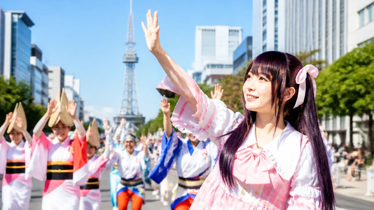 コスプレパレードに阿波踊り、見どころが渋滞する2日間の解説画像