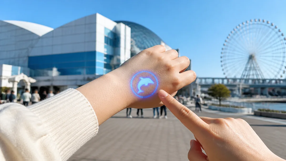 名古屋港水族館は再入場できる|手の甲のスタンプで当日何度でもOKの解説画像