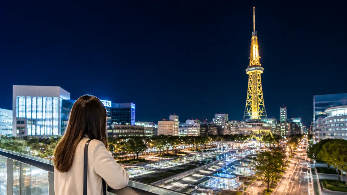 栄はテレビ塔を「見る側」に回ると景色が変わるの解説画像