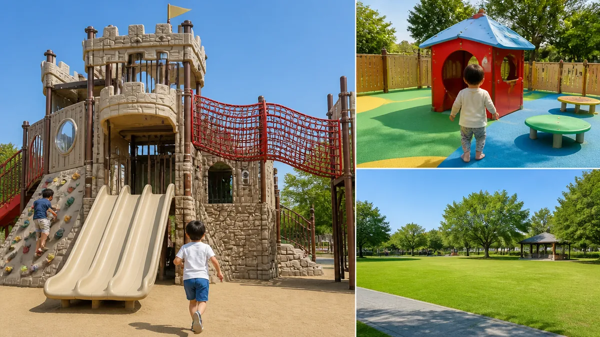 城山公園の遊具は3ゾーン制|年齢で遊び場が分かれているって知ってた?の解説画像