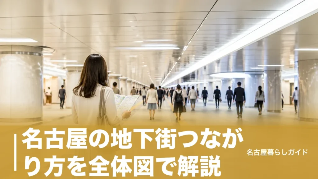 名古屋の地下街つながり方を全体図で解説｜名駅9か所・栄3か所で迷わない完全ガイドのアイキャッチ画像