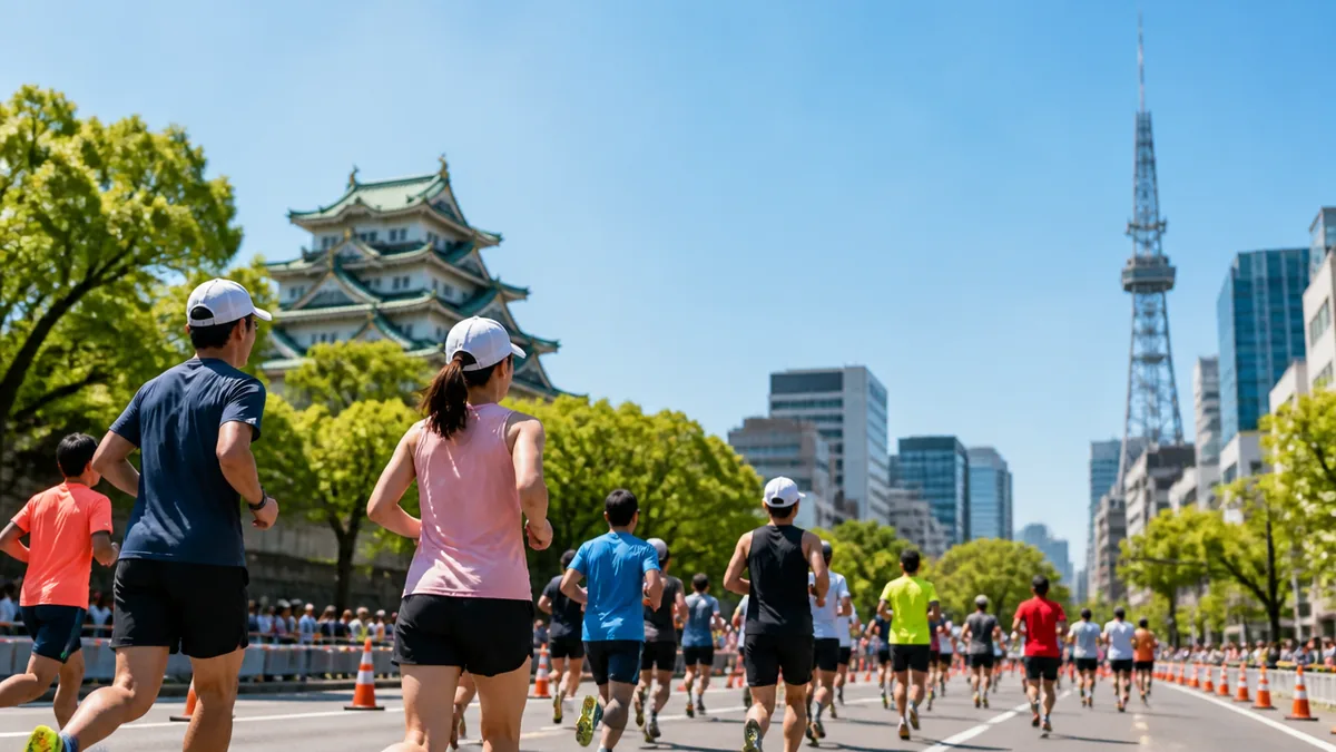 アジア大会 マラソンコースは瑞穂発着・名城公園折り返しの2周の解説画像