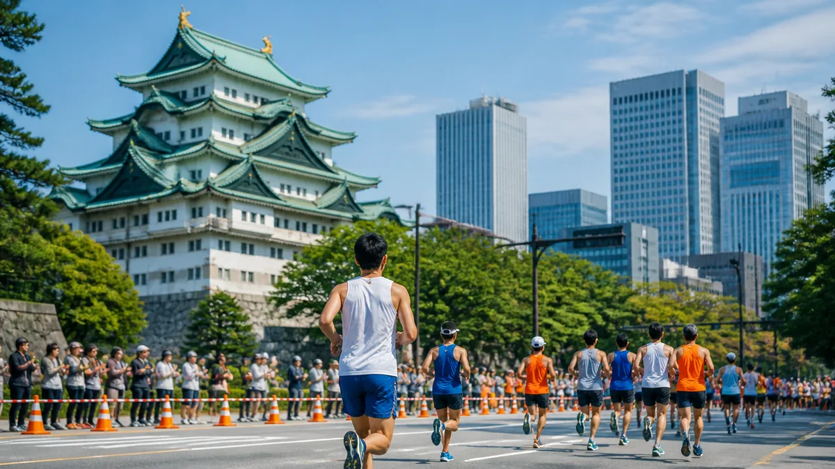 距離表示とランドマークでたどる、コースの見どころの解説画像