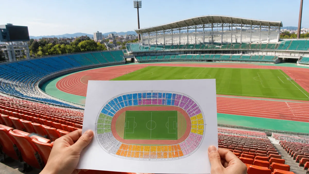 パロマ瑞穂スタジアムの座席表は「4スタンド×2層」で読み解けるの解説画像